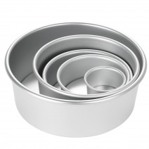 5pcs/set Aluminum Alloy Round Cake Mould Chiffon Cake Baking Pan Pudding Cheesecake Mold Set with Removable Bottom