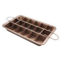 Brownie Pan with Dividers Non Stick High Carbon Steel 18 Pre Slice Brownie Baking Tray Bakeware Multifunction Brownie Baking Pan