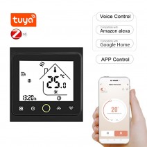 Tuya ZigBee3.0 Smart Thermostat 16A Weekly Programmable Temperature Controller APP Control Voice Control Compatible with Alexa/ Google Home for Electric Floor Heating for Home Offices Villas