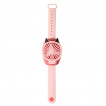 Portable Fan Mini Fan Portable Watch Fan with Comfortable Wrist Strap Colorful LED Light Three-speed USB Charging