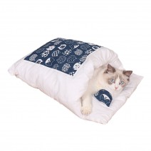 Pet Cat Dog Sleeping Bed Winter Washable Removable Anti-Slip & Super Warm Pet Cave with Zipper Ultra Soft & Comfort Cat Bag with a Pillow