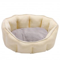 Round Cat Bed Pet Bed 18in Small Washable Dog Bed for Puppy and Kitties with Slip-Resistant Bottom