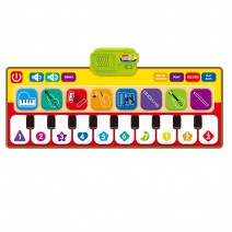 Piano Music Mat for Kids Floor Piano Mat Musical Keyboard Playmat Kids Musical Mats Play Blanket Early Educational Toys for Boys Girls Gifts for Kids with 10 musical keys 8 instrument Volume Adjustment Record Playback Mode