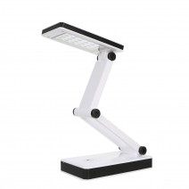 Portable Folding 24 LED Table Lamp Desk Light Sensitive Touch Control 3 Levels Adjustable Brightness Dimmable USB Charging Port 4 * AA Batteries Powered Operated for Students Reading Working Bedroom Study Room