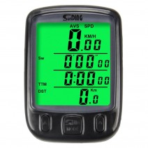 Wired Bike Computer Waterproof Bicycle Odometer Multi Functional LCD Screen Cycling Speedometer Mountain Bike Speed Meter with Green Backlight