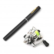 Pocket Collapsible Fishing Rod Reel Combo Mini Pen Fishing Pole Kit Telescopic Fishing Rod Spinning Reel Combo Kit