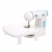 Mini Sewing Machine Adjustable Double Speed Double Thread Wide Table Cut Wire LED Light Free Arm U-shaped for Sleeves with Pedal Sewing Machine for Beginners US Plug