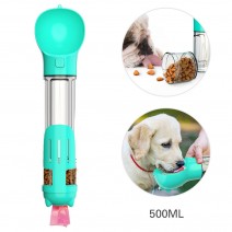 Pet Water Bottle for Walking Outdoor Portable Dog Travel Water Bottle with Food Container Combo Pet Water bottle 500ML Detachable for Drinking and Eating Suitable for Cats and Puppy