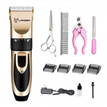 Dog Grooming Clippers Professional Pet Grooming Kit Rechargeable Pet Shaver Cordless Silent Dog Hair Trimmer with 4 Comb Attachments Extra Tools for Dogs Cats and Pets