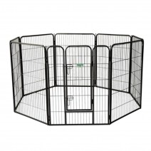 Pet Playpen Dog Exercise Pen Metal Portable Dog Fence 8 Panel for Dogs Pets