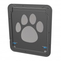 Pet Screen Door Magnetic Flap Screen Automatic Lockable Black Door for Dogs