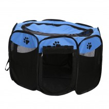 Portable Foldable Waterproof Pet playpen Open-Air Oxford Air Mesh Playpen and Exercise Pen Tent House Playground for Dogs and Cats Small size