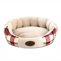 Plush Round Pet Bed Dog Cat Cushion Pad Soft Comfortable Puppy Kennel Portable Warm Pet Basket Supplies