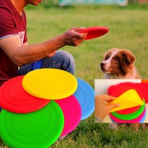 7 color optional dog soft flying disc toy pet training dog training table mat About 17.5CM random colors