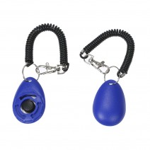 Dog Training Clicker with Elastic Spiral Wrist Band for Dog Playing Toy