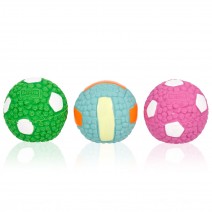 3PCS Dog Pet Ball Toy Dog Latex Toy Ball Pet Teeth Molar Dog Chew Toys Dog Toothbrush Toys Dog Teeth Cleaning Toy Dog Voice Ball Interactive Dog Toys