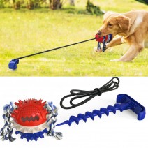 Outdoor Tug Toy War for Dog Molar Bite Squeaky Rope Ball Toy for Teeth Cleaning Interactive Pet and Food Dispensing Features Toy Dog Chew Toys Suitable for Medium-Sized Dogs and Large Breeds