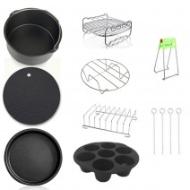 8pcs Carbon Steel Fine Quality Air Fryer Accessories Kit Professional Home Kitchen Cooking Tools Set