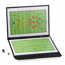 Foldable Football Soccer Magnetic Tactic Board Coaching Strategy Board with Marker Pieces and 2-in-1 Pen