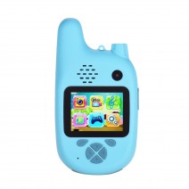 Children Camera Walkie Talkie 8MP Dual Lenses 2.0inch IPS Screen Extended Memory Built-in Battery Music and Game Timer Shooting Automatic Focusing